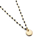 LEILA - customizable necklace gold medal 10mm
